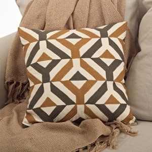 18" Nelli Ari Embroidered Throw Pillow Cover